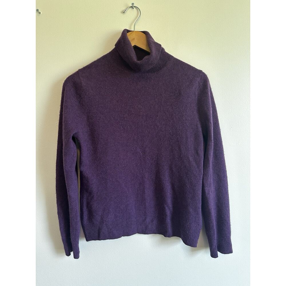 Apt 9 Women’s Purple Turtleneck Sweater - Size Small 100% Cashmere